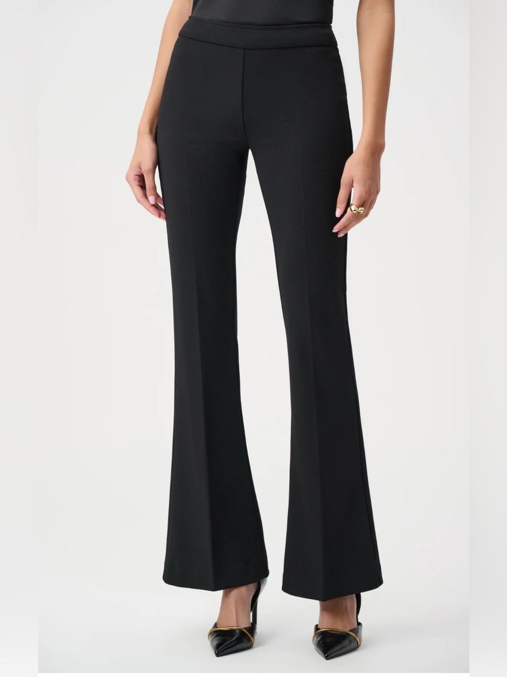 Joseph Ribkoff pull on flare leg black pants size 14 new without tags!!